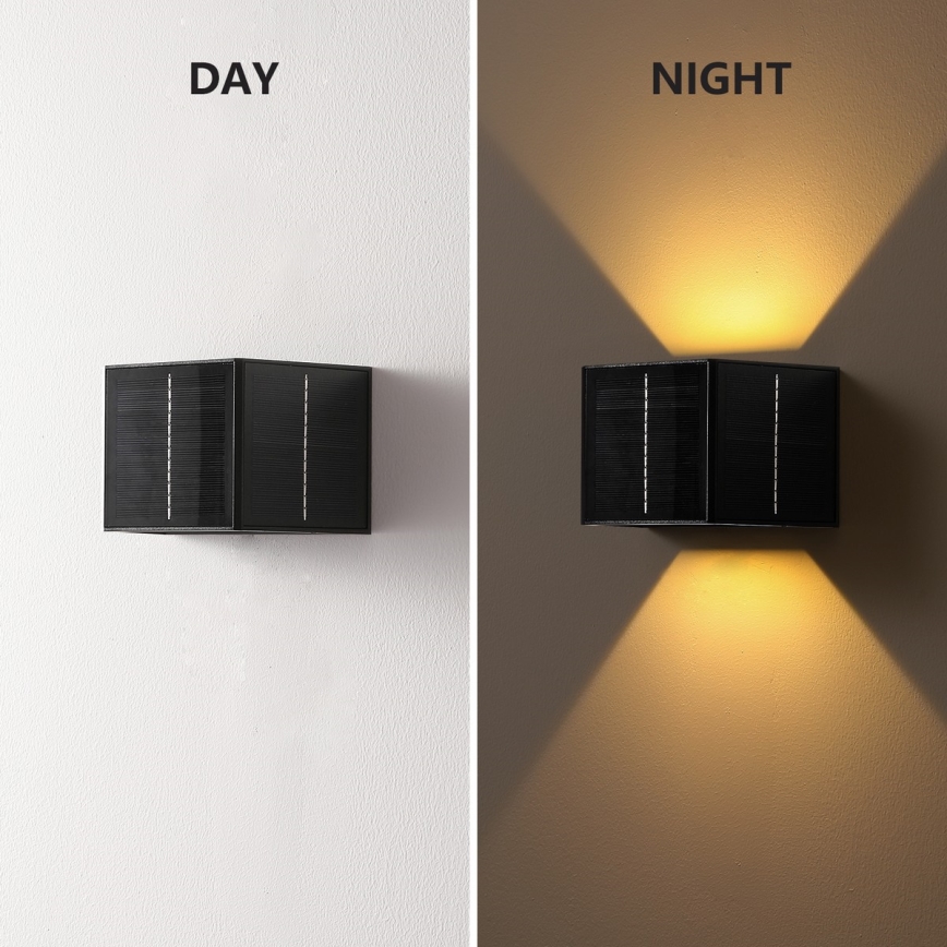 Brilagi - LED Päikesepaneeliga seinavalgusti koos anduriga SOLAR CUBE LED/2W/3,2V 1300 mAh IP54