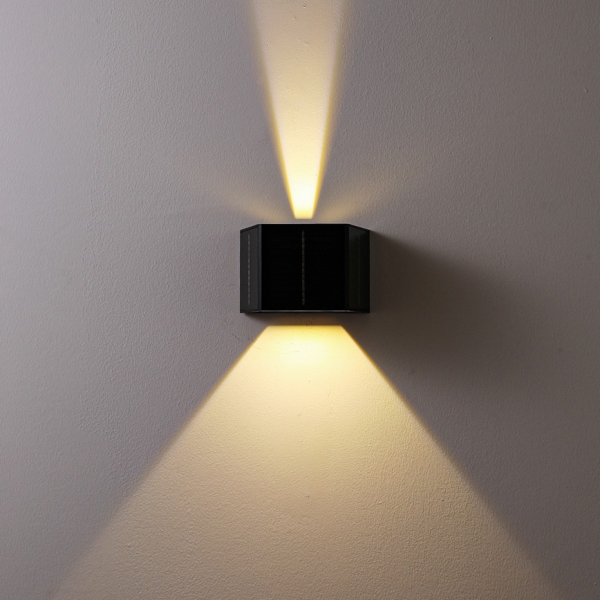 Brilagi - LED Päikesepaneeliga seinavalgusti koos anduriga SOLAR CUBE LED/2W/3,2V 1300 mAh IP54