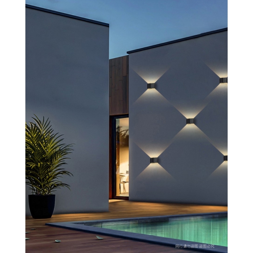 Brilagi - LED Päikesepaneeliga seinavalgusti koos anduriga SOLAR CUBE LED/2W/3,2V 1300 mAh IP54