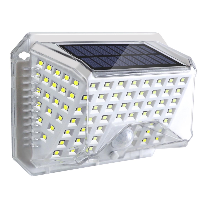 Brilagi - LED Päikesepaneeliga seinavalgusti koos anduriga WALLIE LED/4W/5,5V 1200 mAh 6500K IP64 hõbedane
