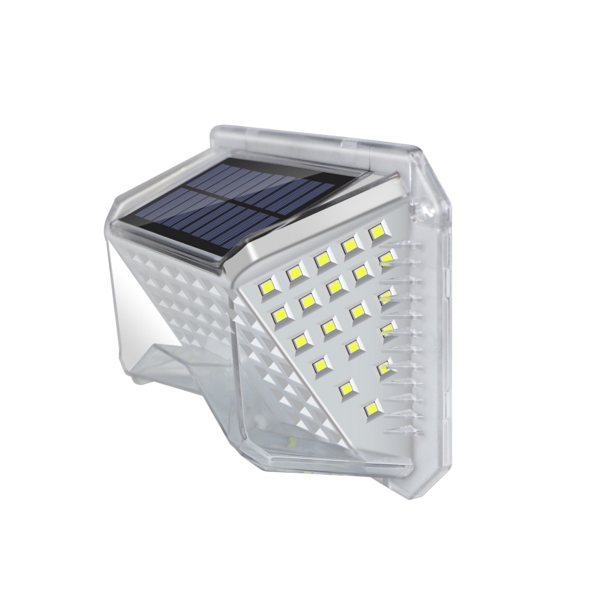 Brilagi - LED Päikesepaneeliga seinavalgusti koos anduriga WALLIE LED/4W/5,5V 1200 mAh 6500K IP64 hõbedane