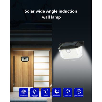 Brilagi - LED Päikesepaneeliga seinavalgusti koos anduriga WALLIE LED/4W/5,5V 6500K IP65