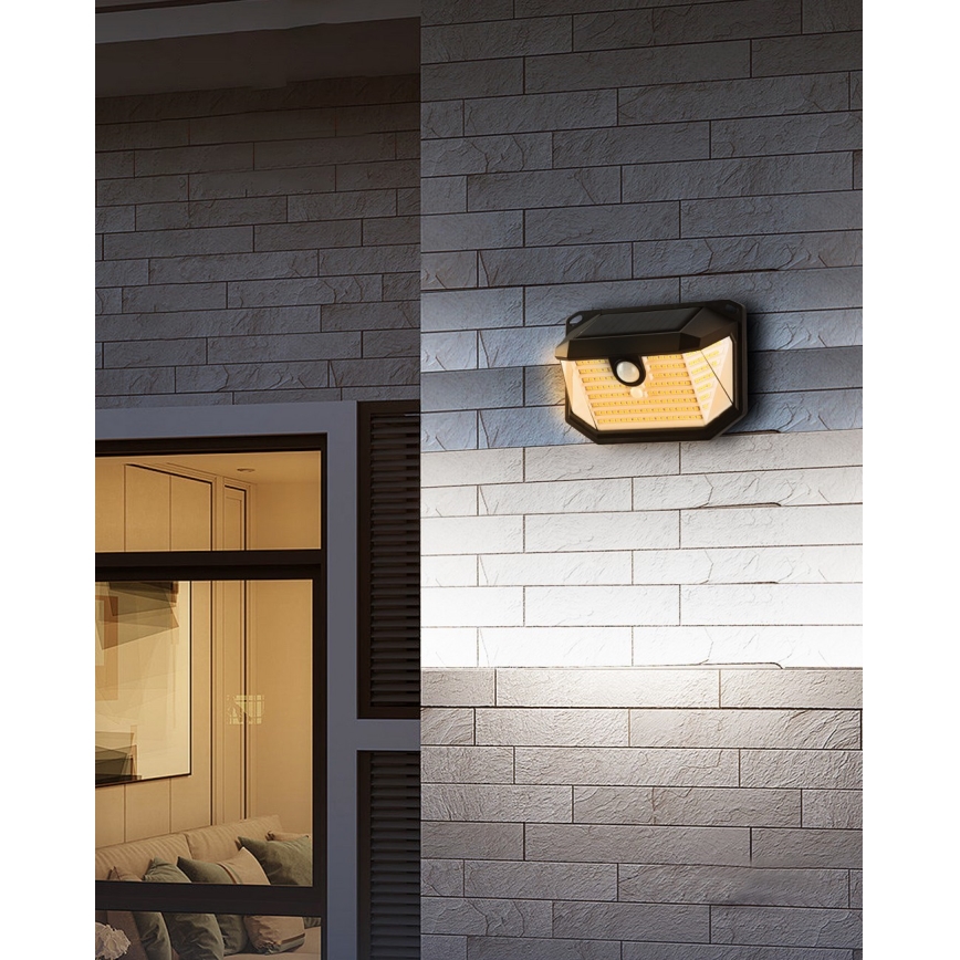 Brilagi - LED Päikesepaneeliga seinavalgusti koos anduriga WALLIE LED/4W/5,5V 1200 mAh 3000K IP65