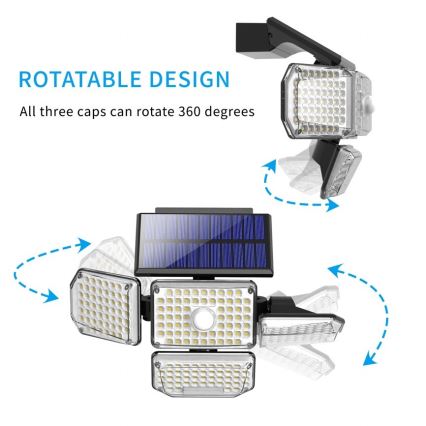 Brilagi - LED Päikesepaneeliga seinavalgusti koos anduriga WALLIE LED/5W/5,5V 2400 mAh IP65