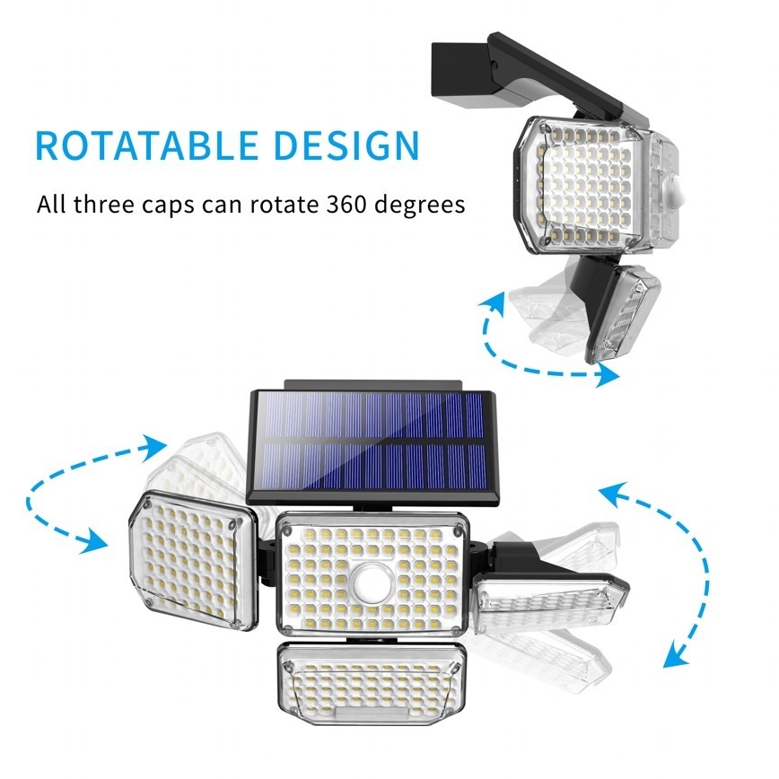 Brilagi - LED Päikesepaneeliga seinavalgusti koos anduriga WALLIE LED/5W/5,5V 2400 mAh IP65