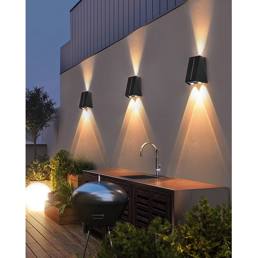 Brilagi - LED Päikesepaneeliga seinavalgusti PYRAMID LED/2W/3,2V 1300 mAh IP54