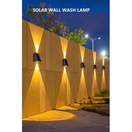 Brilagi - LED Päikesepaneeliga seinavalgusti PYRAMID LED/2W/3,2V 1300 mAh IP54