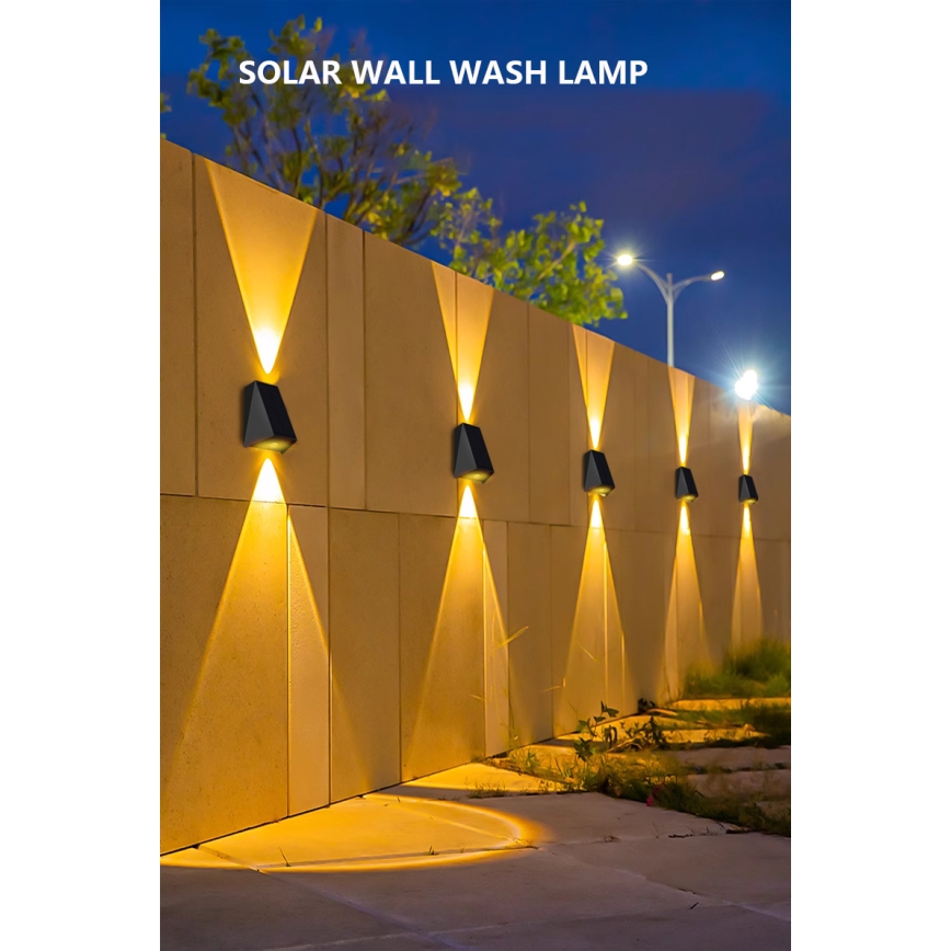 Brilagi - LED Päikesepaneeliga seinavalgusti PYRAMID LED/2W/3,2V 1300 mAh IP54