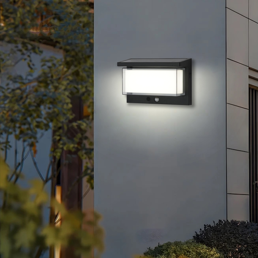 Brilagi - LED päikeseenergia seinavalgusti anduriga SUN LUME LED/10W/3,7V 4000 mAh IP44