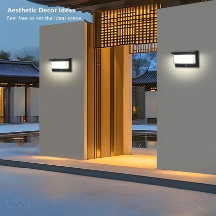 Brilagi - LED päikeseenergia seinavalgusti anduriga SUN LUME LED/10W/3,7V 4000 mAh IP44