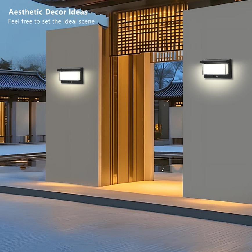 Brilagi - LED päikeseenergia seinavalgusti anduriga SUN LUME LED/10W/3,7V 4000 mAh IP44