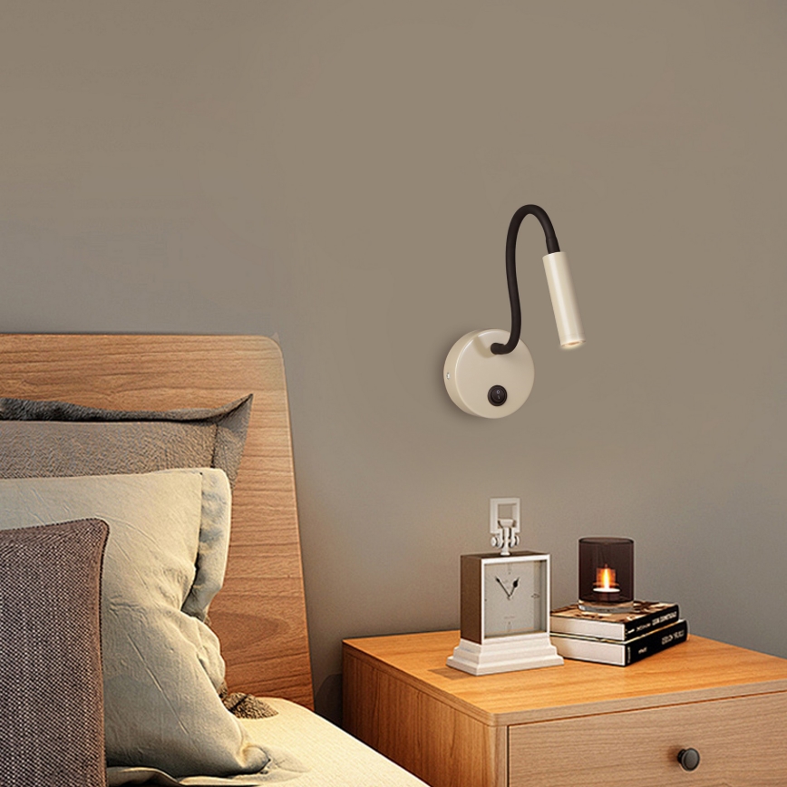 Brilagi - LED Paindlik seinalamp MAYA LED/3W/230V 4000K beež