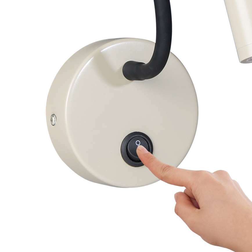 Brilagi - LED Paindlik seinalamp MAYA LED/3W/230V 4000K beež