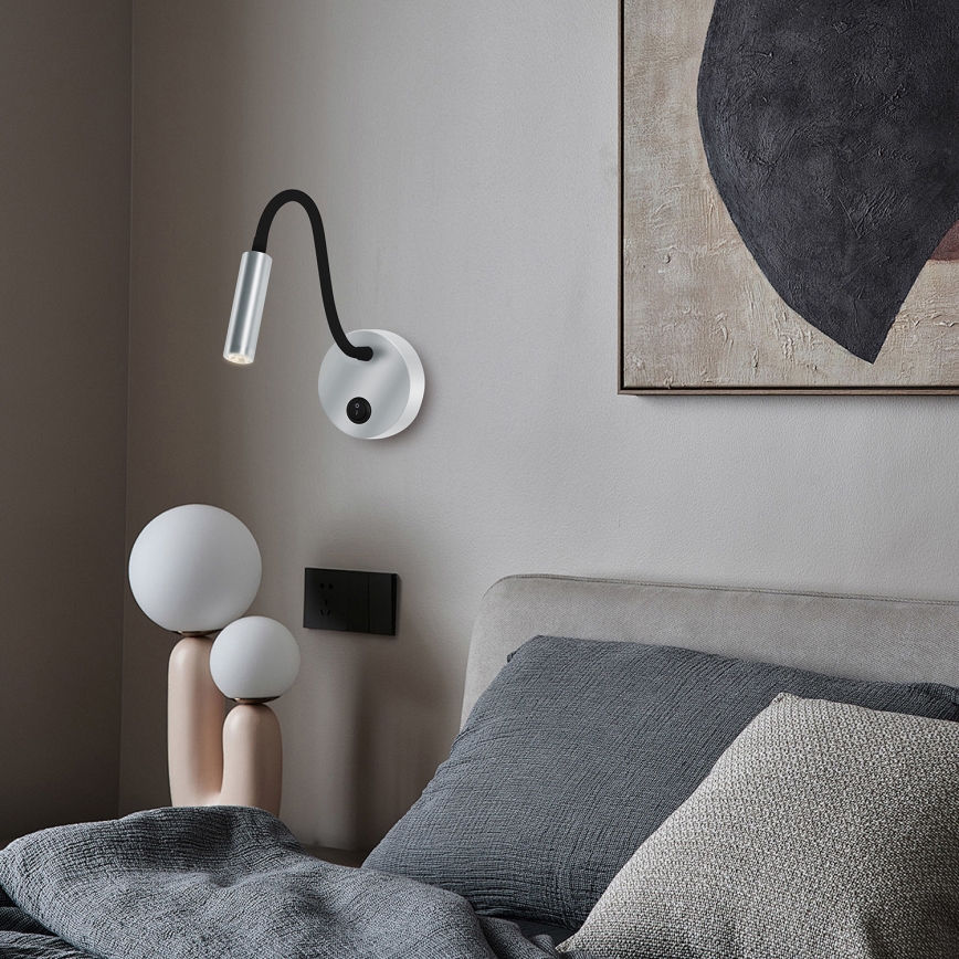 Brilagi - LED Paindlik seinalamp MAYA LED/3W/230V 4000K hõbedane