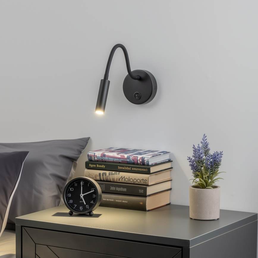 Brilagi - LED Paindlik seinalamp MAYA LED/3W/230V 4000K must
