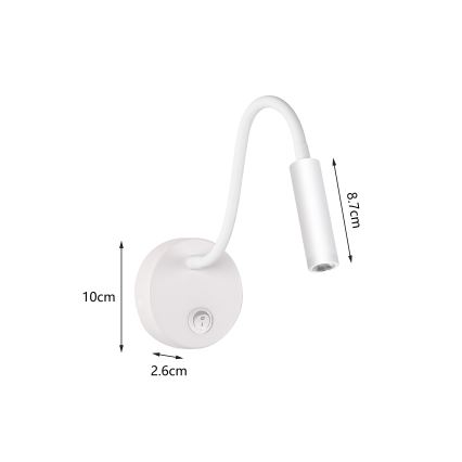 Brilagi - LED Paindlik seinalamp MAYA LED/3W/230V 4000K valge