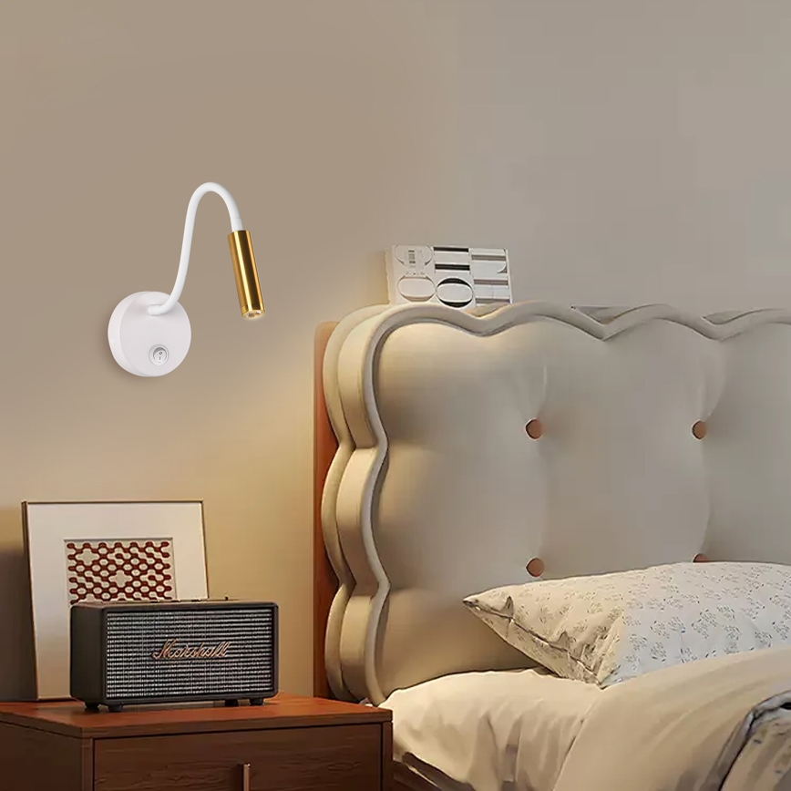 Brilagi - LED Paindlik seinalamp MAYA LED/3W/230V 4000K valge/kuldne