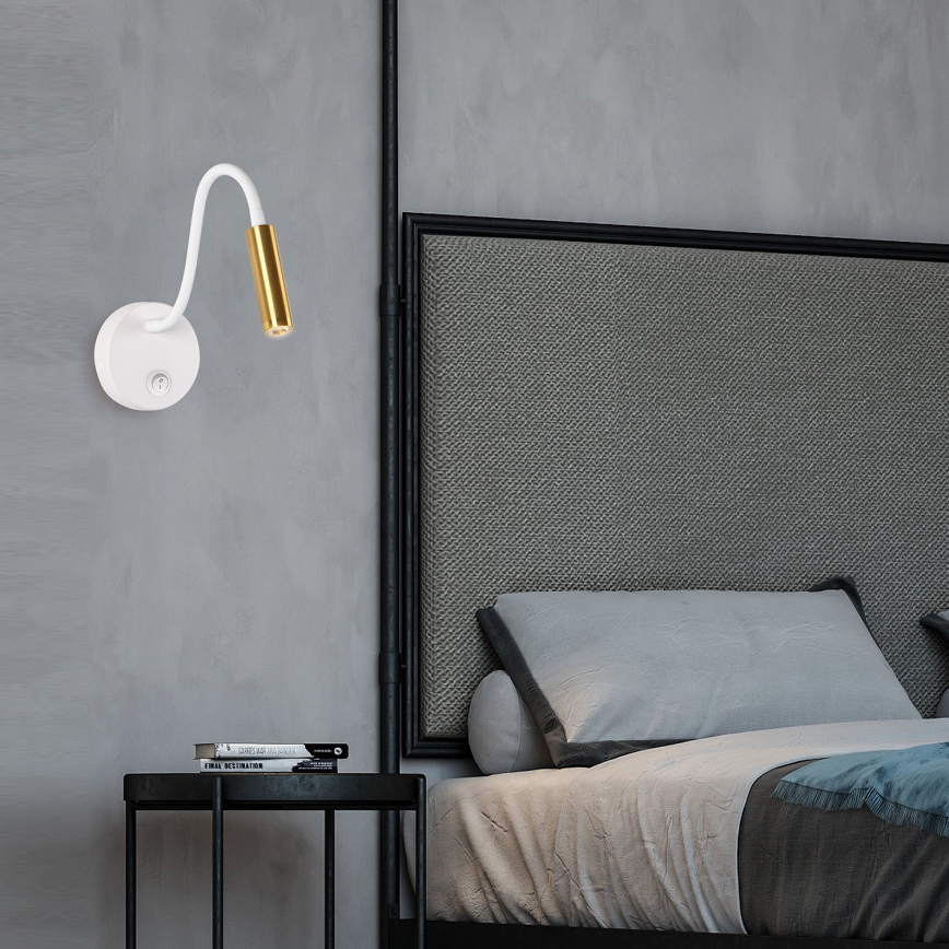 Brilagi - LED Paindlik seinalamp MAYA LED/3W/230V 4000K valge/kuldne