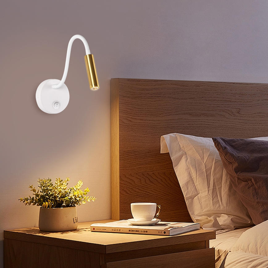 Brilagi - LED Paindlik seinalamp MAYA LED/3W/230V 4000K valge/kuldne