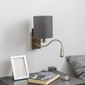 Brilagi - LED Paindlik seinalamp NUBILA 1xE27/25W/230V + LED/3W matt kroom/antratsiit
