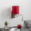 Brilagi - LED Paindlik seinalamp NUBILA 1xE27/25W/230V + LED/3W matt kroom/Pompeii punane