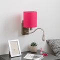Brilagi - LED Paindlik seinalamp NUBILA 1xE27/25W/230V + LED/3W matt kroom/roosa
