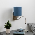 Brilagi - LED Paindlik seinalamp NUBILA 1xE27/25W/230V + LED/3W matt kroom/tumesinine