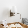 Brilagi - LED Paindlik seinalamp NUBILA 1xE27/25W/230V + LED/3W matt kroom/valge