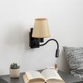 Brilagi - LED Paindlik seinalamp NUBILA 1xE27/25W/230V + LED/3W must/helepruun