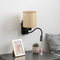 Brilagi - LED Paindlik seinalamp NUBILA 1xE27/25W/230V + LED/3W must/helepruun
