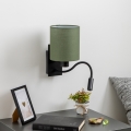 Brilagi - LED Paindlik seinalamp NUBILA 1xE27/25W/230V + LED/3W must/roheline