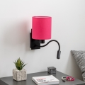 Brilagi - LED Paindlik seinalamp NUBILA 1xE27/25W/230V + LED/3W must/roosa