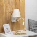 Brilagi - LED Paindlik seinalamp NUBILA 1xE27/25W/230V + LED/3W valge/kreemikas