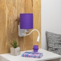 Brilagi - LED Paindlik seinalamp NUBILA 1xE27/25W/230V + LED/3W valge/lilla
