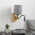 Brilagi - LED Paindlik seinalamp NUBILA WOOD 1xE27/25W/230V + LED/3W tamm/hall