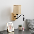 Brilagi - LED Paindlik seinalamp NUBILA WOOD 1xE27/25W/230V + LED/3W tamm/helepruun
