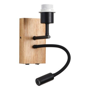 Brilagi - LED Paindlik seinalamp NUBILA WOOD 1xE27/25W/230V + LED/3W tamm/must