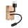 Brilagi - LED Paindlik seinalamp NUBILA WOOD 1xE27/25W/230V + LED/3W tamm/must