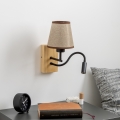 Brilagi - LED Paindlik seinalamp NUBILA WOOD 1xE27/25W/230V + LED/3W tamm/pruun