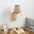 Brilagi - LED Paindlik seinalamp NUBILA WOOD 1xE27/25W/230V + LED/3W tamm/pruun