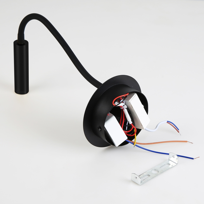 Brilagi - LED Paindlik seinalamp USB pordiga MAYA LED/3W/230V 4000K must