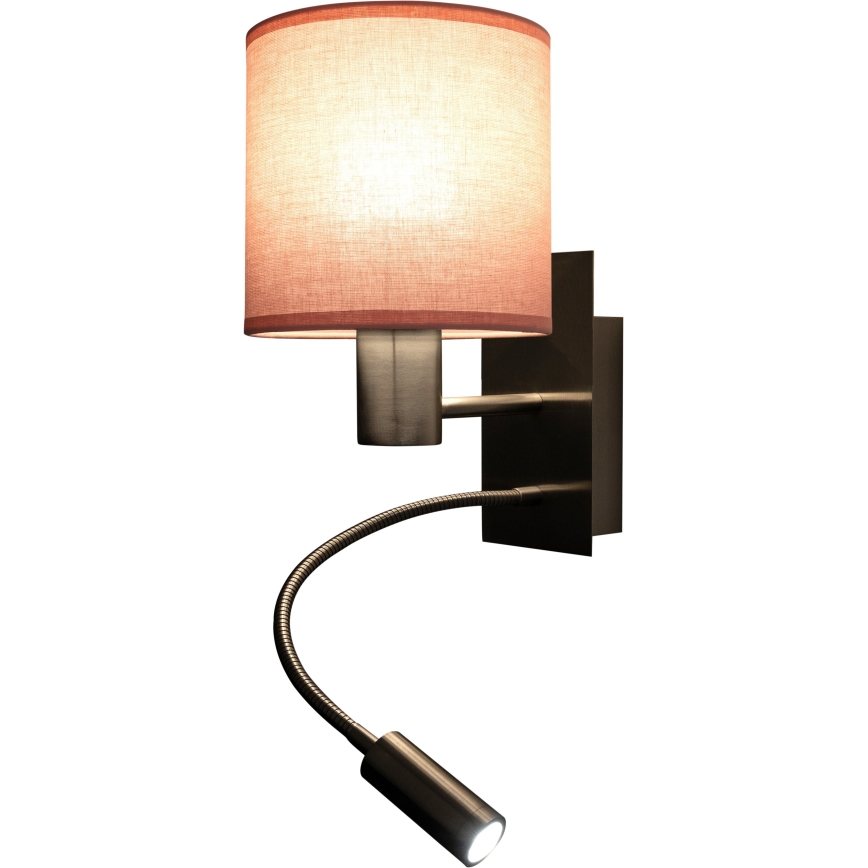 BRILAGI - painduv LED-seinavalgusti BOBO 1xE27/25W/230V + LED/3W mattkroom/roosa