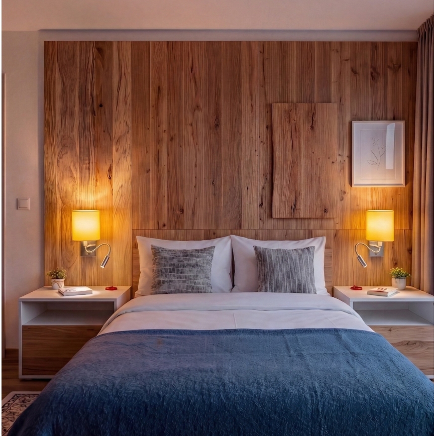 Brilagi - LED painduv seinavalgusti NUBILA 1xE27/25W/230V + LED/3W mattkroom/kollane