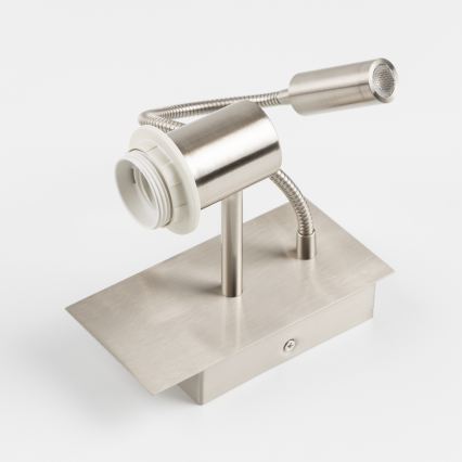 Brilagi - LED-painduv seinavalgusti NUBILA 1xE27/25W/230V + LED/3W mattkroom/oranž