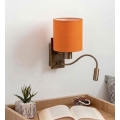 Brilagi - LED-painduv seinavalgusti NUBILA 1xE27/25W/230V + LED/3W messing/oranž
