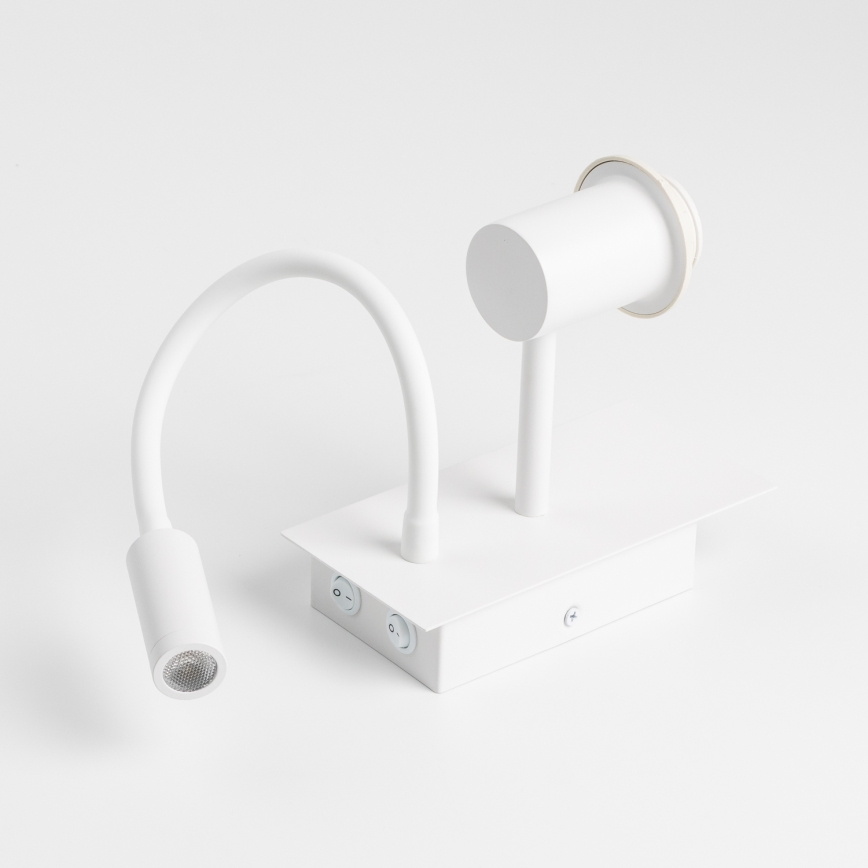 Brilagi - LED painduv seinavalgusti NUBILA 1xE27/25W/230V + LED/3W valge/helehall