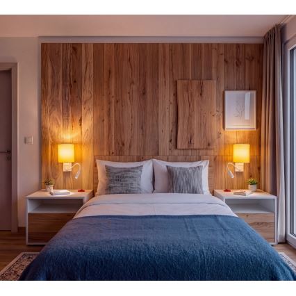 Brilagi - LED painduv seinavalgusti NUBILA 1xE27/25W/230V + LED/3W valge/kollane