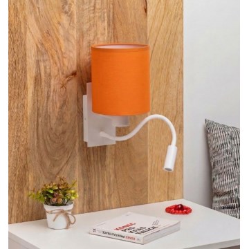 Brilagi - LED painduv seinavalgusti NUBILA 1xE27/25W/230V + LED/3W valge/oranž