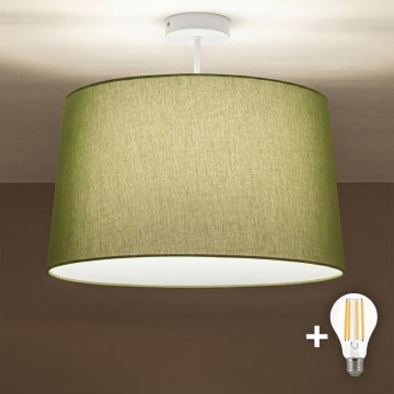 Brilagi - LED pealepandav laelamp CERIA 1xE27/60W/230V, läbimõõt 45 cm, valge/roheline