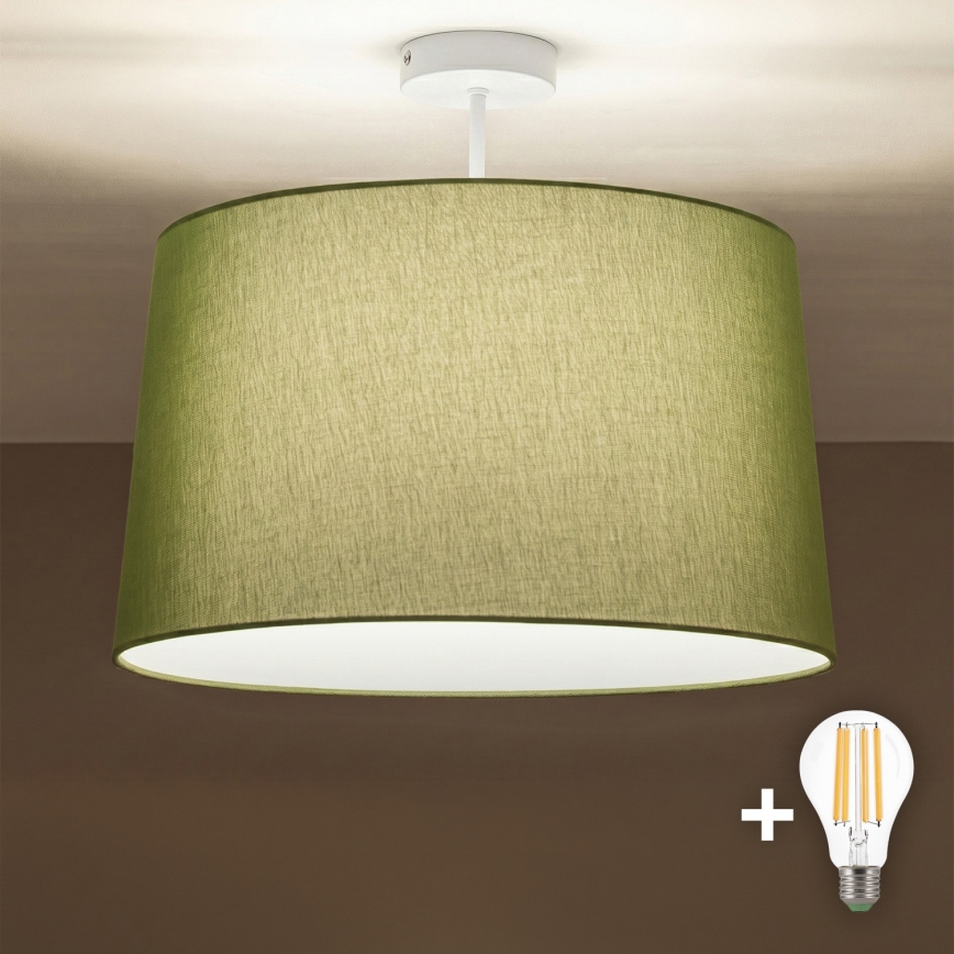 Brilagi - LED pealepandav laelamp CERIA 1xE27/60W/230V, läbimõõt 45 cm, valge/roheline